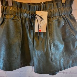 NWT Faux Leather Shorts
